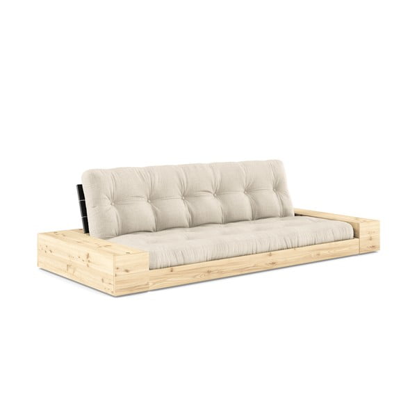 Sulankstoma sofa iš lino pilkos spalvos/smėlio spalvos 244 cm Base – Karup Design
