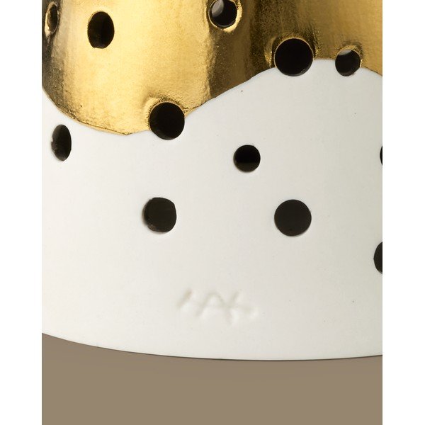 Aukso spalvos porcelianinė žvakidė Kähler Design Nobili, 25,5 cm aukščio-image-3