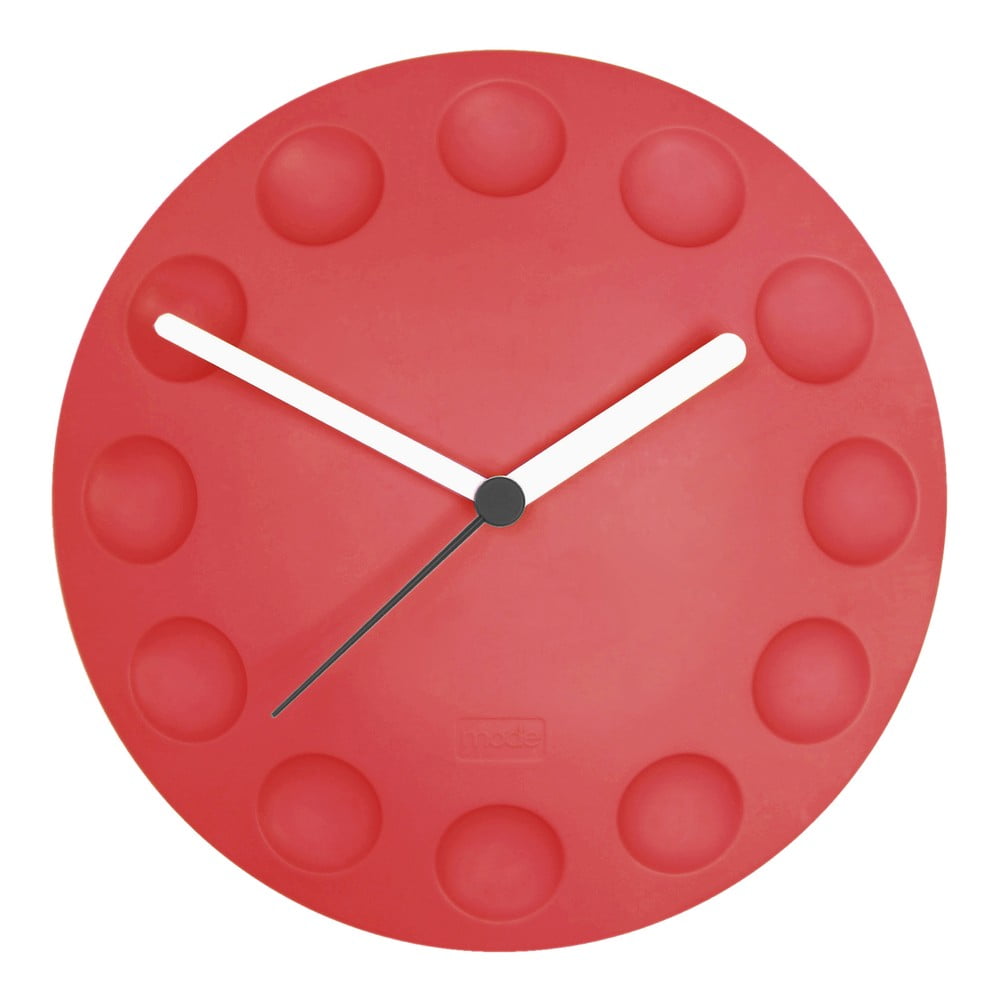 Magnetinis šaldytuvo laikrodis, raudonos spalvos