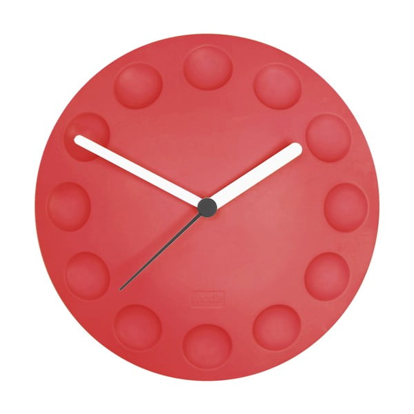 Magnetinis šaldytuvo laikrodis, raudonos spalvos