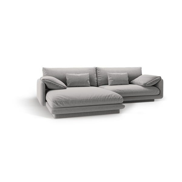 Kampinė sofa šviesiai pilkos spalvos (su kairiuoju kampu) Torino – Micadoni Home-image-2