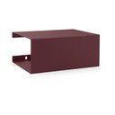 Bordo spalvos iš plieno kelių aukštų sieninė lentyna 35 cm – ReCollector