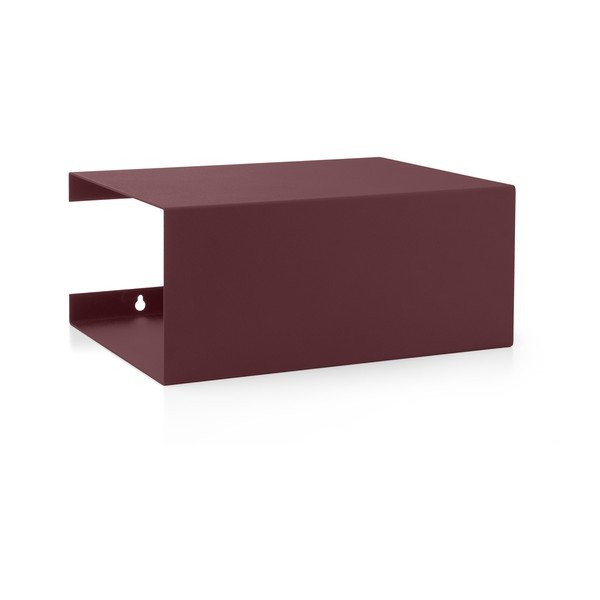 Bordo spalvos iš plieno kelių aukštų sieninė lentyna 35 cm – ReCollector