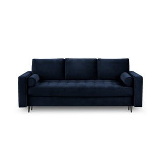 Mėlyna aksominė sofa-lova Milo Casa Santo