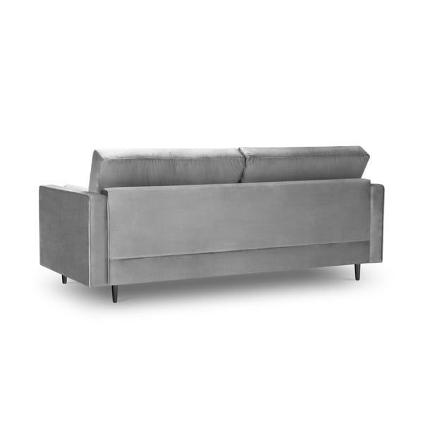 Šviesiai pilka aksominė sofa Milo Casa Santo, 219 cm-image-3
