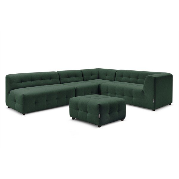 Tamsiai žalia kampinė sofa (dešinysis kampas) Kleber - Bobochic Paris-image-3