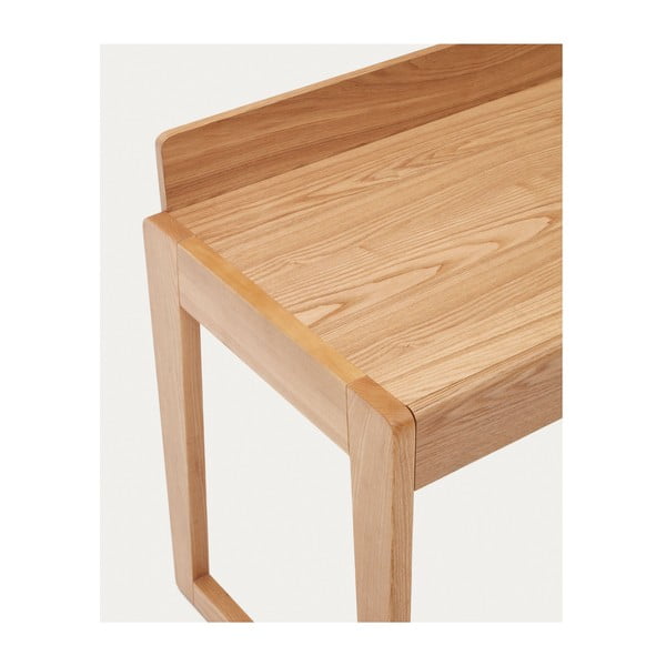 Rašomasis stalas su uosio dekoro stalviršiu 60x120 cm Arandu – Kave Home-image-3