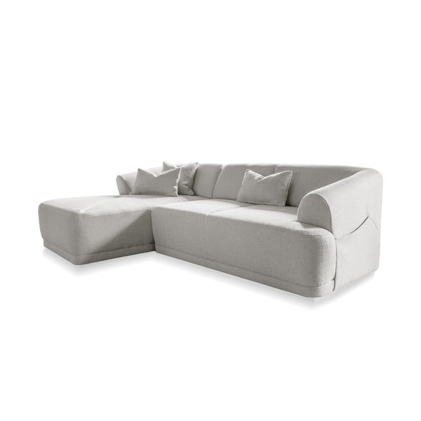 Kampinė sofa baltos spalvos – Miuform