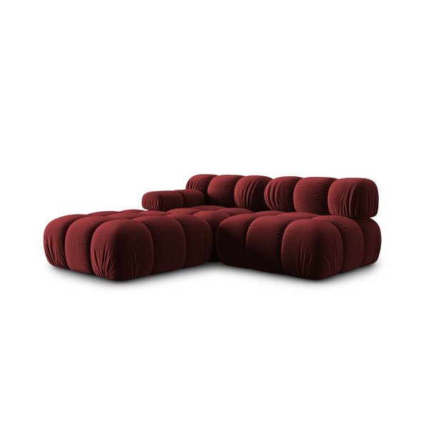 Sofa raudonos spalvos iš velveto 282 cm Bellis – Micadoni Home-image-4