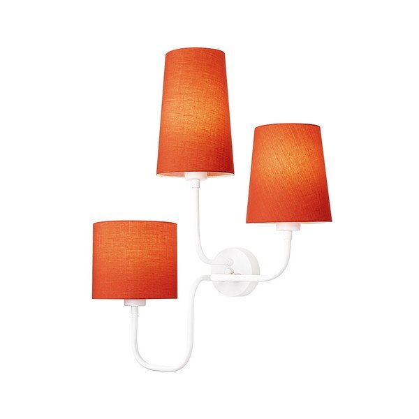 Baltas metalinis sieninis šviestuvas su raudonais atspalviais Opviq lights Eleni-image-1