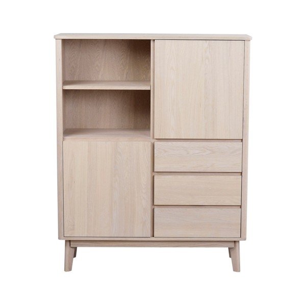Balinto ąžuolo komoda Rowico YuRAi, aukštis 138 cm-image-1
