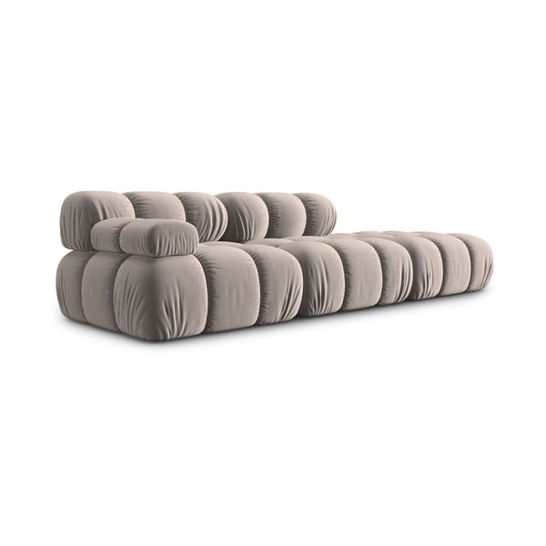 Iš velveto sofa šviesiai rudos spalvos 282 cm Bellis – Micadoni -image-3