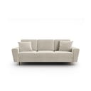 Smėlio spalvos iš velveto sulankstoma/su sandėliavimo vieta sofa 235 cm Kyoto – Cosmopolitan Design