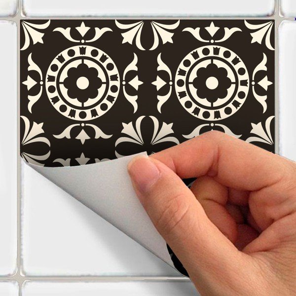 9 sieninių lipdukų rinkinys Ambiance Wall Decal Tiles Azulejos Pompei, 20 x 20 cm-image-2
