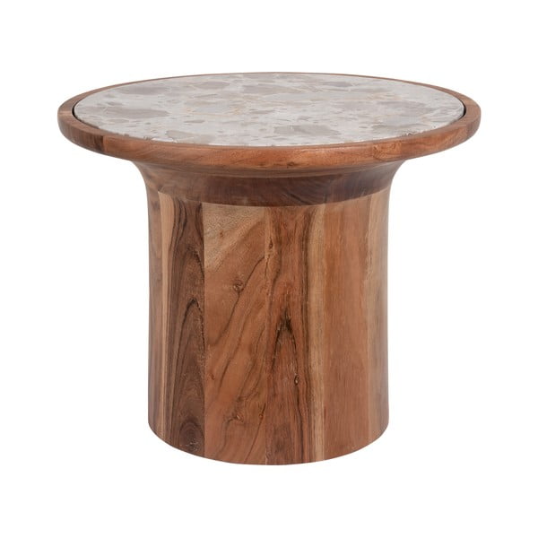 Iš mango masyvo apvalios formos šoninis stalas ø 45 cm Tubo – Leitmotiv