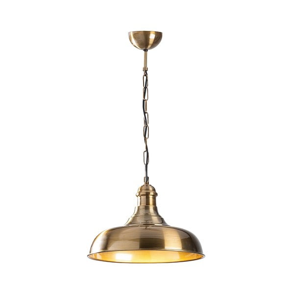 Auksinės spalvos kabantis šviestuvas ø 32 cm su metaliniu gaubtu Rosea – Opviq lights