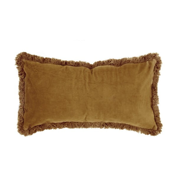 Karamelinės rudos spalvos pagalvėlė su aksominiu paviršiumi PT LIVING, 60 x 30 cm