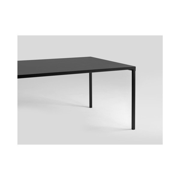 Juodos spalvos metalinis valgomojo stalas "Custom Form Obroos", 200 x 100 cm-image-2