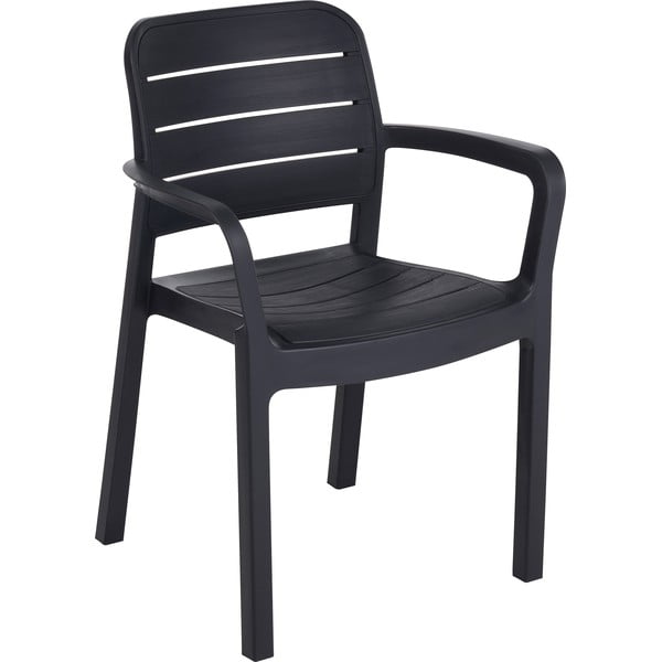 Plastikinė sodo kėdė tamsiai pilkos spalvos Tisara – Keter