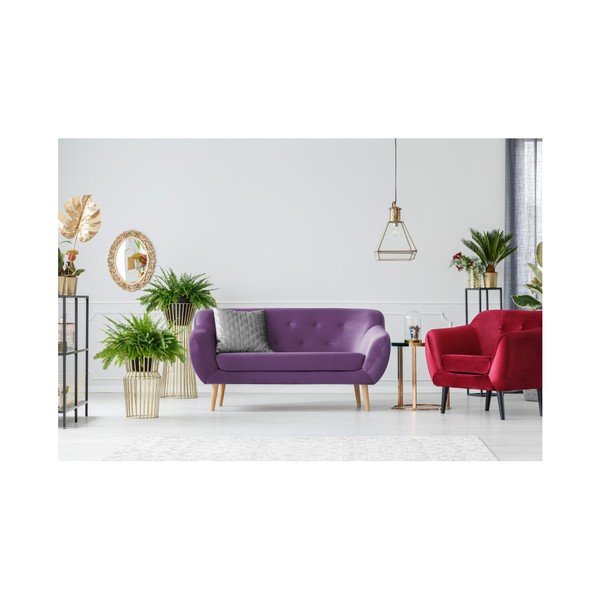 Violetinė dvivietė sofa Mazzini Sofas Amelie-image-2