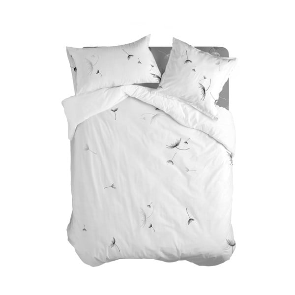 Dvigulis antklodės užvalkalas iš medvilnės baltos spalvos 200x200 cm Dandelion – Blanc