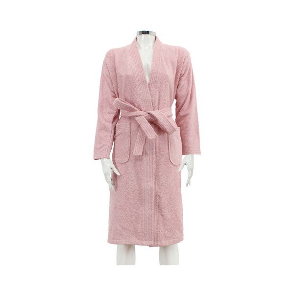 Moteriškas pudrinės rožinės spalvos išmanusis chalatas, 4 mm dydžio. S/M-image-1