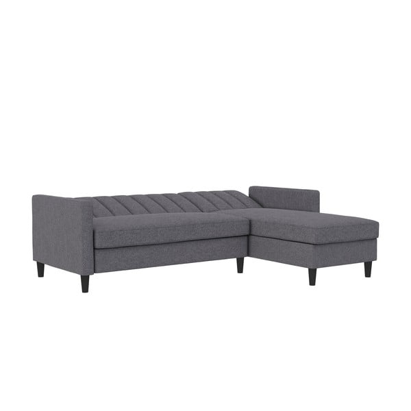 Sulankstoma kampinė sofa pilkos spalvos Celine – Støraa-image-4