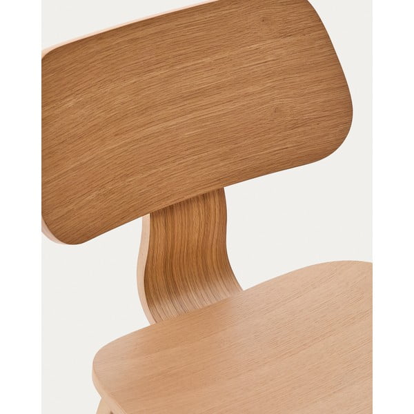 Natūralios spalvos valgomojo kėdė iš ąžuolo Gena – Kave Home-image-4