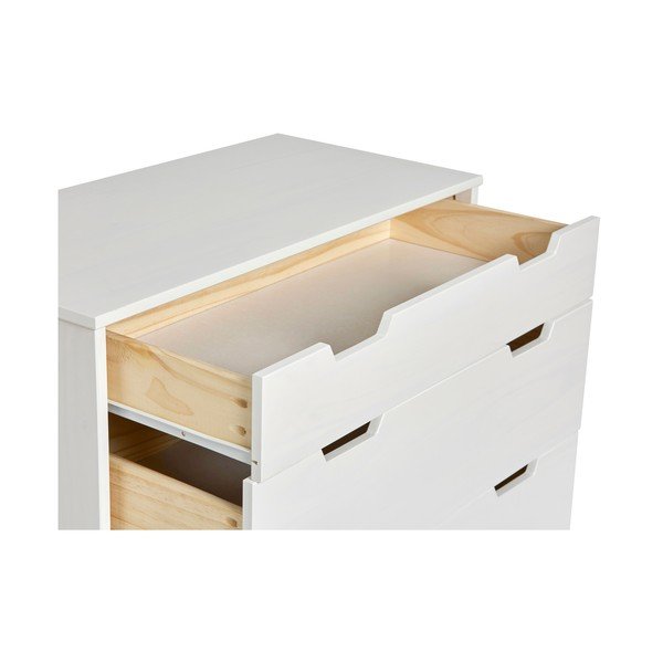Balta pušies masyvo komoda Marckeric Baku, plotis 80 cm-image-4