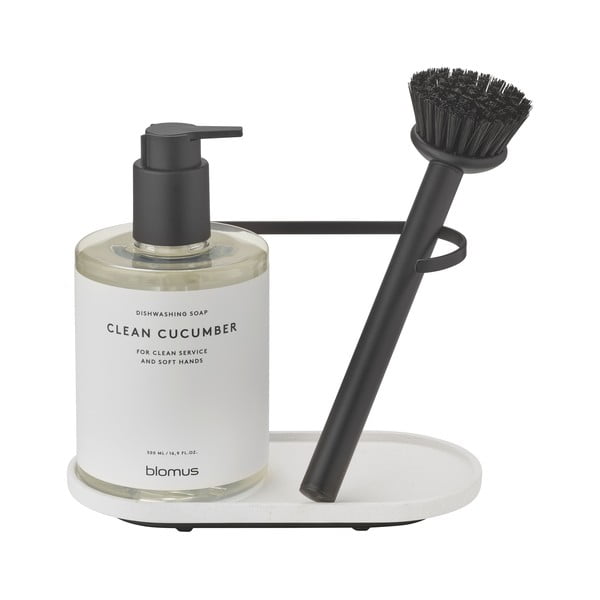 Kreminės spalvos iš betono stovas skalbimo reikmenims Dhuva – Blomus-image-2