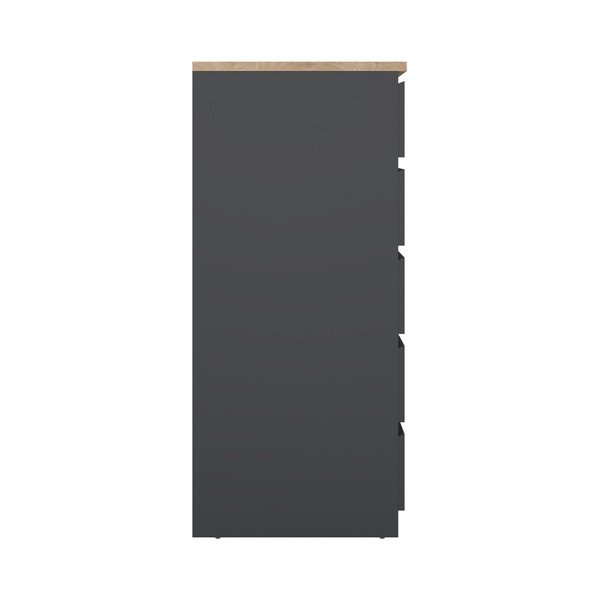 Tamsiai pilkos spalvos šoninė spintelė 40x111x50 cm Naia – Tvilum-image-4