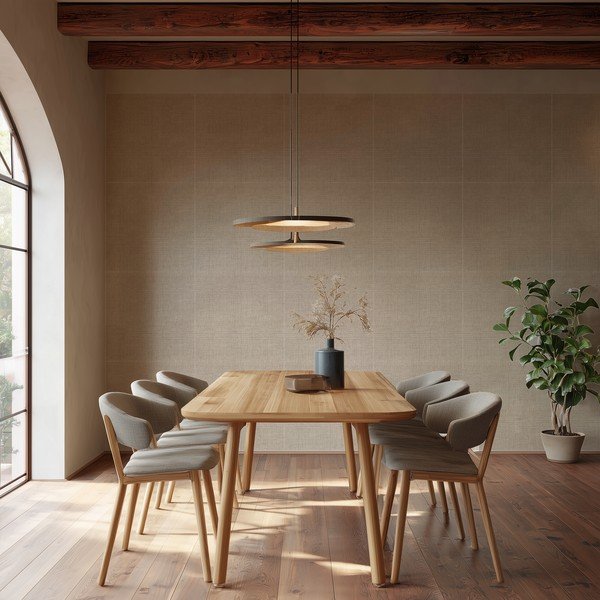 Iš tekstilės akustinės plokštės 2 vnt. 60x60 cm Light Linen – Styler-image-2