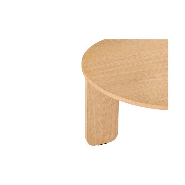 Natūralios spalvos apvalios formos kavos staliukas su ąžuolo dekoro stalviršiu ø 75 cm Kuvu – noo.ma-image-3