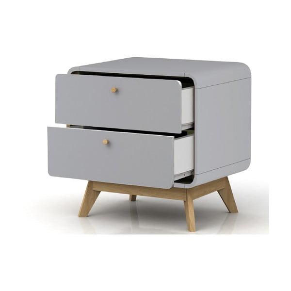 Pilkas naktinis staliukas Cassie - Støraa-image-2