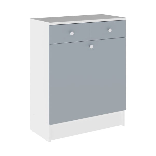 Vonios daiktadėžė baltos spalvos/pilkos spalvos 60x82 cm Combi – TemaHome-image-2