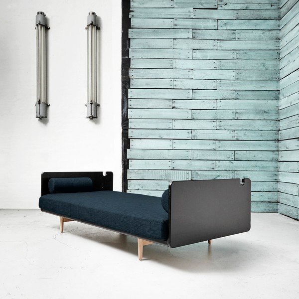 Kintama sofa "Karup Deva" juoda/žalias ąžuolas/tamsiai mėlyna-image-2