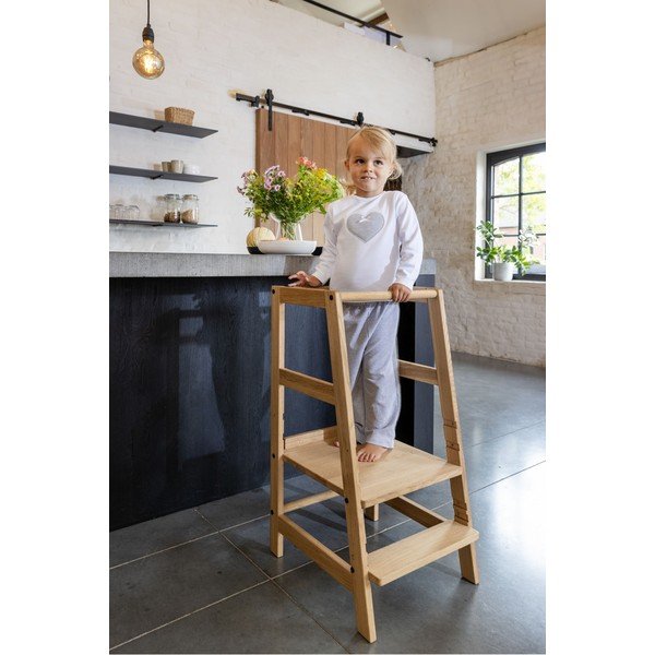 Natūralios spalvos iš ąžuolo masyvo mokymosi bokštas Forrest – Vipack-image-1