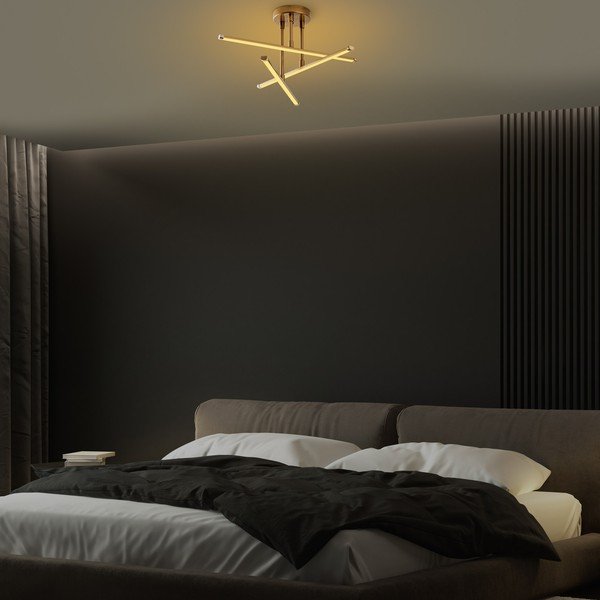 Auksinės spalvos lubinis šviestuvas LED 26x51 cm Umut – Opviq lights-image-4