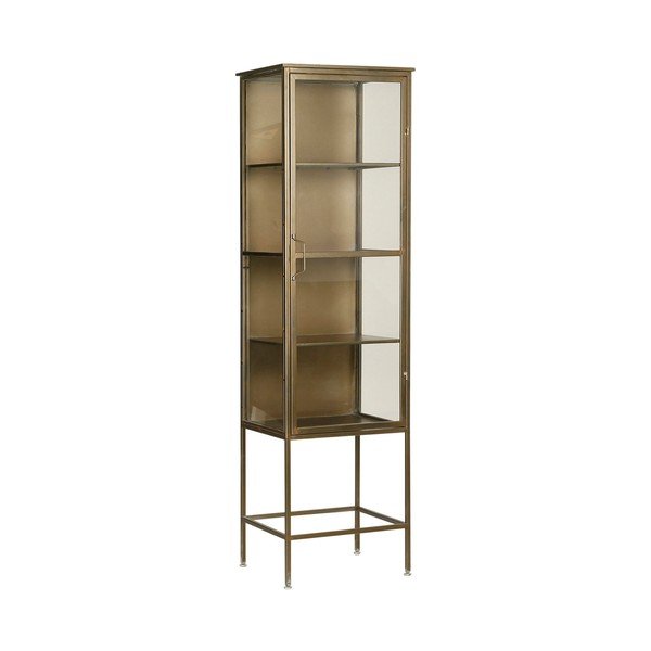 Aukso spalvos metalinė vitrina 47,5x170 cm Dagenham - Côté Table-image-2