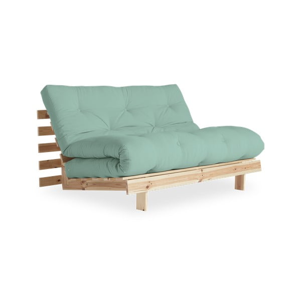 Mėtų žalios spalvos sulankstoma sofa Karup Design Roots Raw/Mint