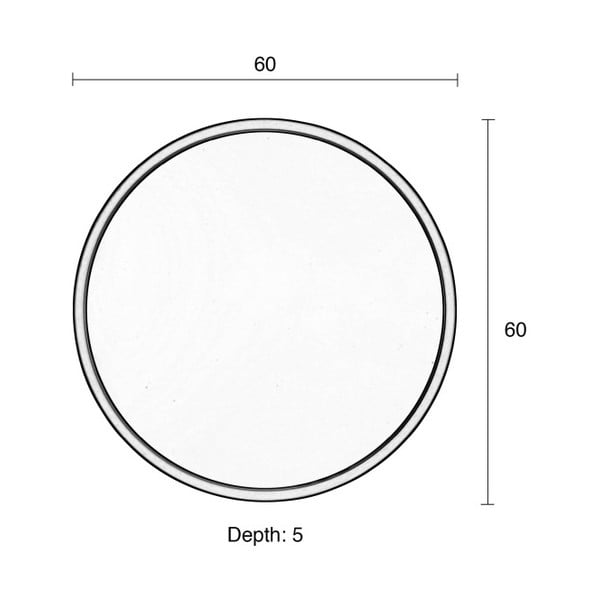 Auksinės spalvos sieninis veidrodis Zuiver Bandit, ø 60 cm-image-1