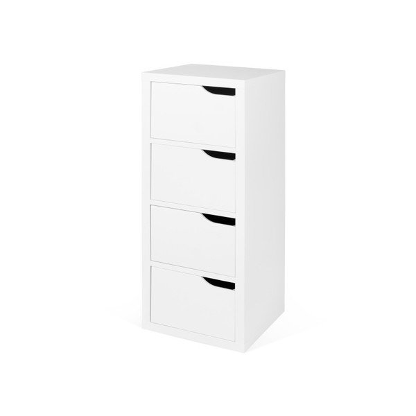 Balta komoda su 4 stalčiais TemaHome Basic-image-1