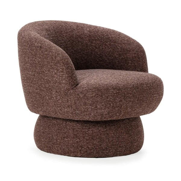 Violetinės spalvos/rudos spalvos pasukamas krėslas Dali – MOME