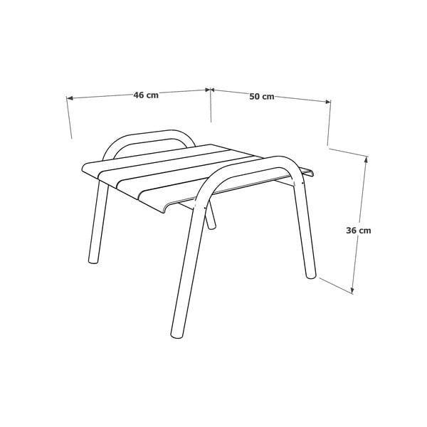 Sodo šoninis staliukas iš aliuminio 50x45 cm Fleole – Ezeis-image-3