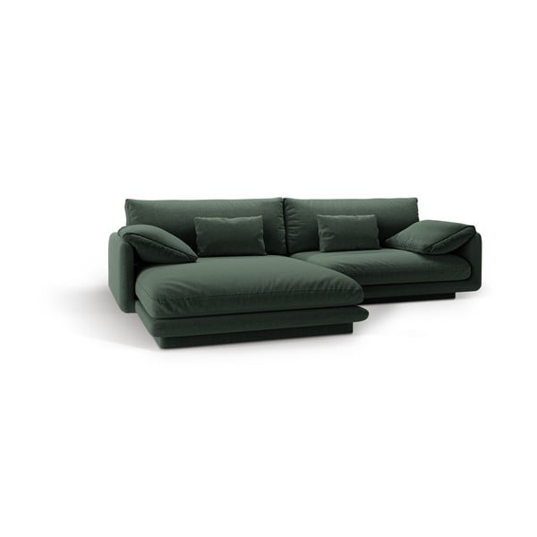 Kampinė sofa tamsiai žalios spalvos (su kairiuoju kampu) Torino – Micadoni Home-image-2