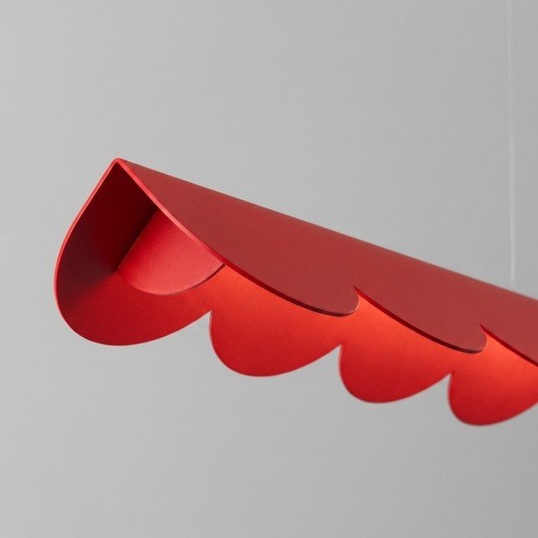 Raudonos spalvos iš aliuminio kabantis šviestuvas LED BISCUIT – Thoro-image-4