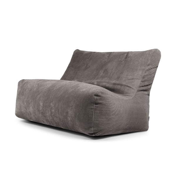 Tamsiai pilkos spalvos iš kordinio velveto sėdmaišis Sofa Seat Lounge – SLOWDOWN