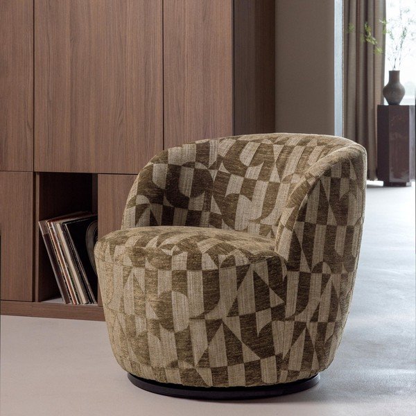 Khaki spalvos pasukamas krėslas Serra – WOOOD-image-1