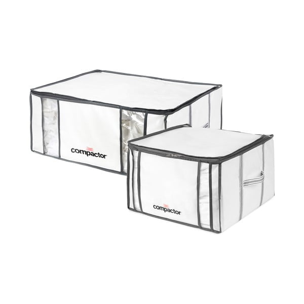 Vakuuminės/su standžiais kraštais iš tekstilės spintos daiktadėžės 2 vnt. 65x45x27 cm Life – Compactor-image-4