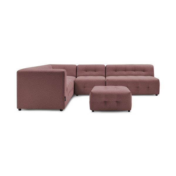 Tamsiai rožinė kampinė sofa (kairysis kampas) Kleber - Bobochic Paris
